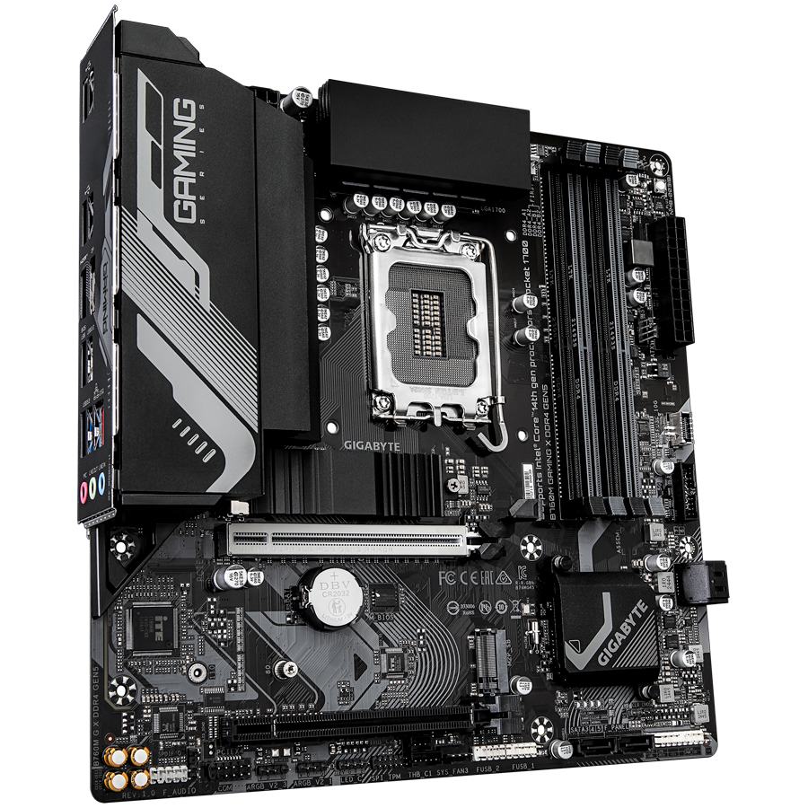 GIGABYTE Mainboard Desktop B760M GAMING X DDR4 GEN5 (LGA1700, 4xDDR4, 1xDP, 1xHDMI, 2.5GLAN, 1x PCIe x16 5.0, 2 x PCIe x16 PCIe 3.0 x4, 2xM.2, 4xSATAIII) mATX [3]