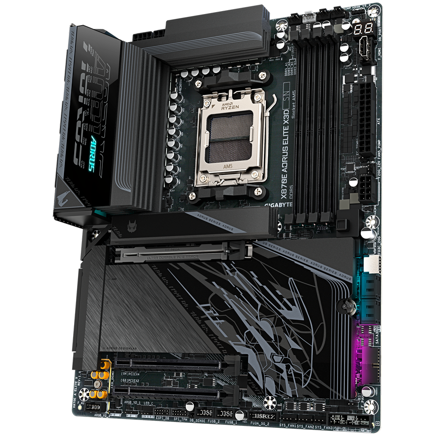 GIGABYTE Mainboard Desktop X870E AORUS ELITE X3D (AM5,4 x DDR5,2 x USB4 TypeC, 2xHDMI, 5GLAN,Wi-Fi 7, BT5.4, 1xPCIe x16,4xM.2,4xSATA6) ATX [3]