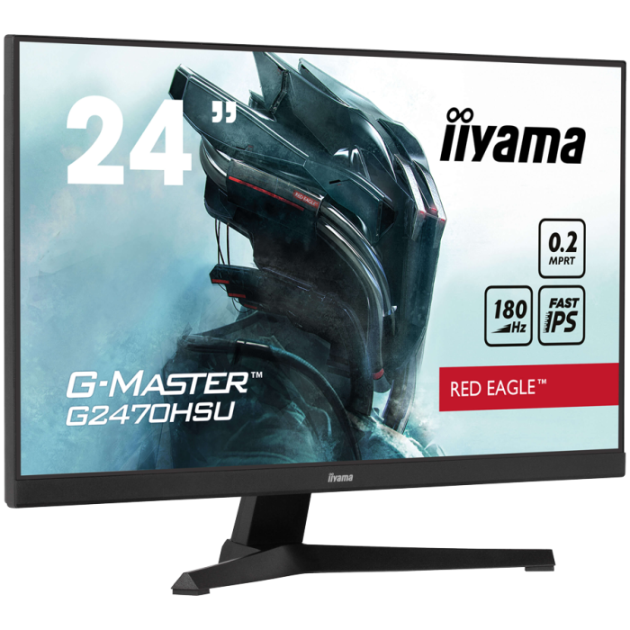 IIYAMA Monitor LED G2470HSU-B6 Fast IPS 1920 x 1080 @180Hz 0.2ms 300 cd/m² 1000:1 HDCP HDMI DP 4xUSB Hub 3.2 tilt [2]