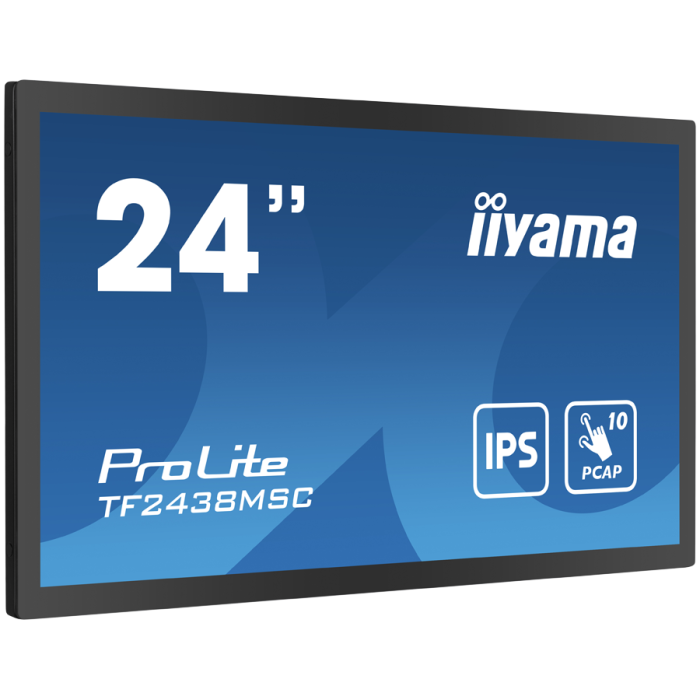 IIYAMA Monitor LED TF2438MSC-B1 TOUCH 23.8” 10pt Optical Bonded PCAP Open Frame 1920 x 1080 600cd 1000:1 5ms bonded PCAP HDMI DP USB landscape, portrait, face-up [2]