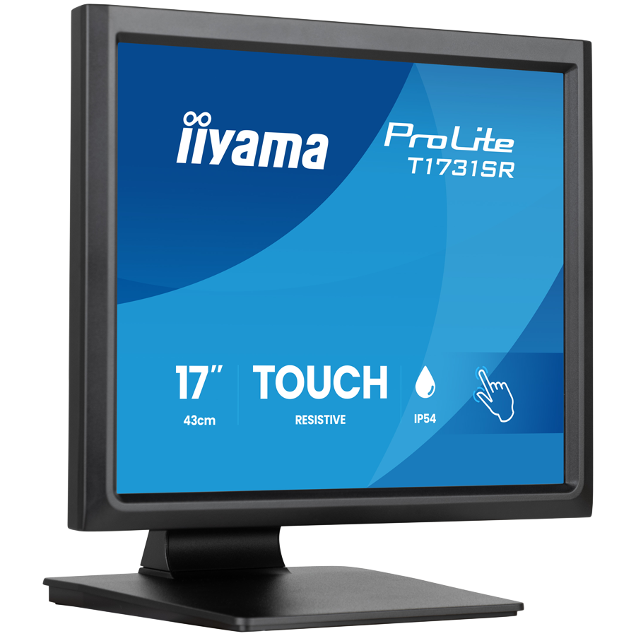 IIYAMA Monitor ProLite T1731SR-B2S 17" touchscreen TN 1280x1024 5:4 5ms serial resistive anti-glare treatment IP54 (front) [2]