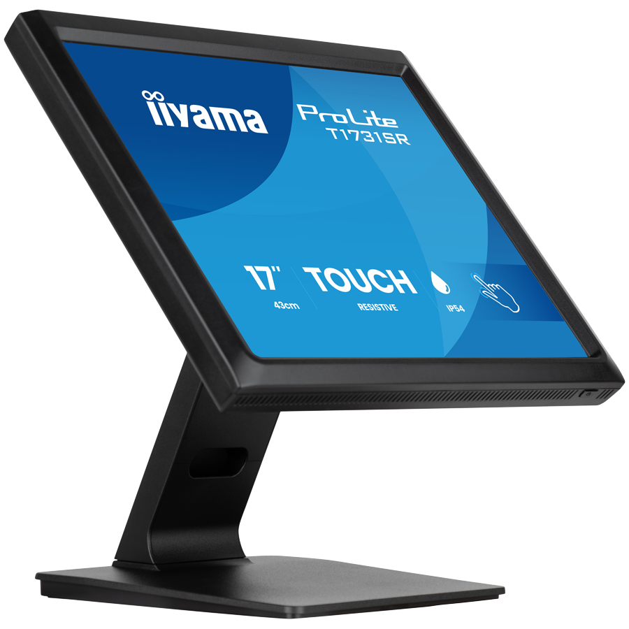 IIYAMA Monitor ProLite T1731SR-B2S 17" touchscreen TN 1280x1024 5:4 5ms serial resistive anti-glare treatment IP54 (front) [4]