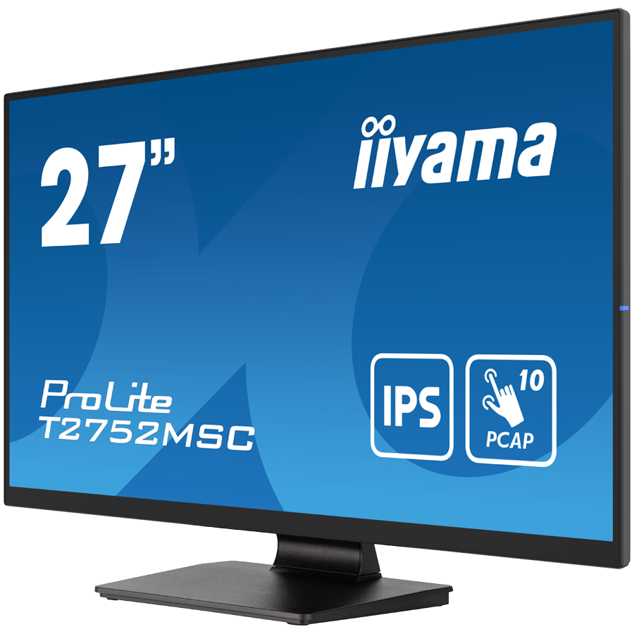Iiyama ProLite T2752MSC-B1 - LED monitor27" touchscreen 1920 x 1080 Full HD (1080p) @ 60 Hz IPS 400 cd/m² 1000:1 5 ms HDMI DisplayPort speakers black matte [3]