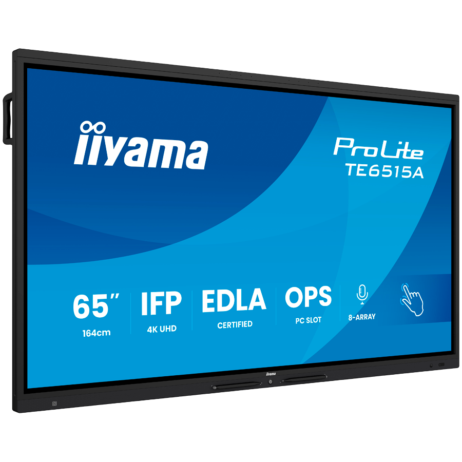 iiyama ProLite TE6515A-B2AG - 65 LED-backlit touchscreen (multi touch) / 8-microphone array / optional slot-in PC capability - 4K UHD [2]