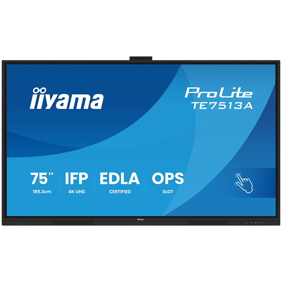 Iiyama Prolite TE7513A-B2AG 75''UHD VA 3840x2160 400cd 1200:1 8ms Android 1, 8/128GB, 40-Points, VGA, HDMI 2x HDMI-out 2x USB-C, Audio mini-jack and Optical Out (S/PDIF), USB Touch Interface, Landscap [2]