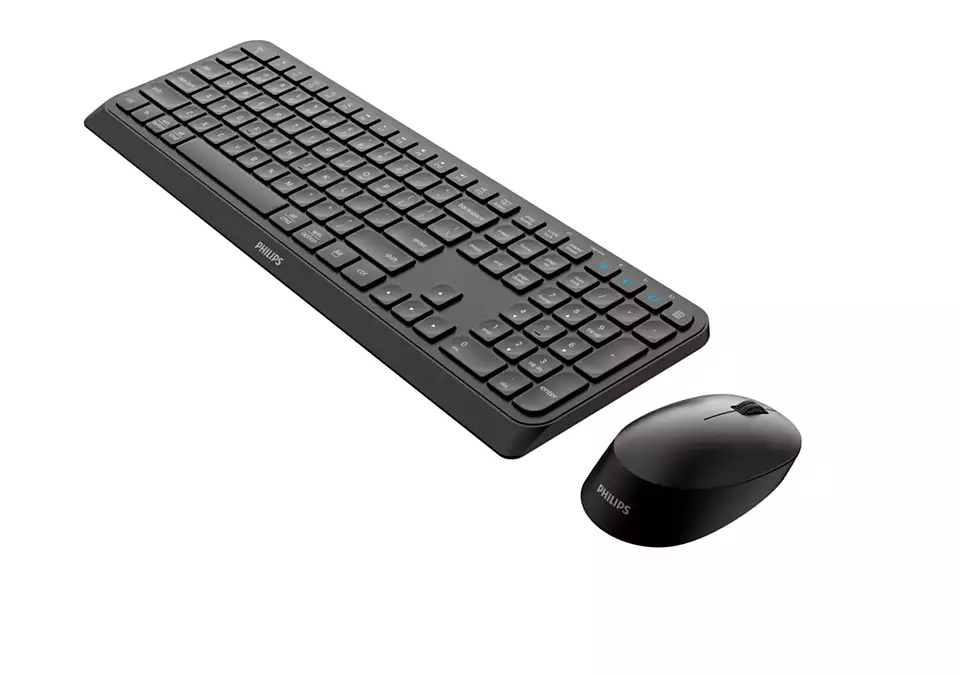 Kit Wireless tastatura si mouse Philips SPT6407B/00, taste numerice, negru [3]