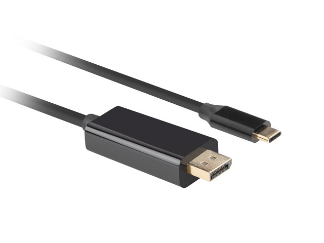 Cablu USB-C la DisplayPort Lanberg 1m 4K 60Hz negru (CA-CMDP-10CU-0010-BK) - LANBERG [3]