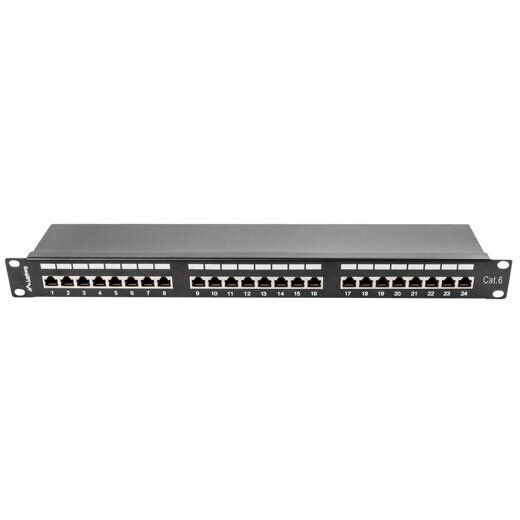 Patch Panel LANBERG PPS6 1024 B, 24 porturi, 1U, Cat 6, Ecranat, Negru [4]