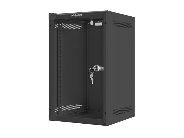 Dulap rack de perete 10 inch Lanberg 9U 280x310 usa metalica negru (WF10-2309-00B) - LANBERG [3]