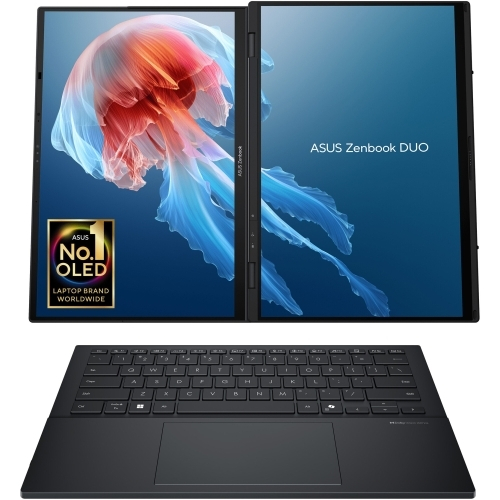 Laptop ASUS Zenbook Duo 14 OLED (2025) UX8406CA-PZ068X, Intel Core Ultra 9 285H, 2 x 14 inch Touch, RAM 32 GB, SSD 2 TB, Intel Arc 140T, Windows 11 Pro, Inkwell Gray [1]