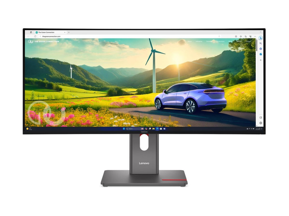 Monitor LCD Lenovo ThinkVision P34WD-40 - Monitor LED - curbat - 34" - 3440 x 1440 @ 120 Hz - IPS - 350 cd/m² - 2000:1 - HDR10 - 4 ms - HDMI, DisplayPort, USB-C - negru eclipse [3]