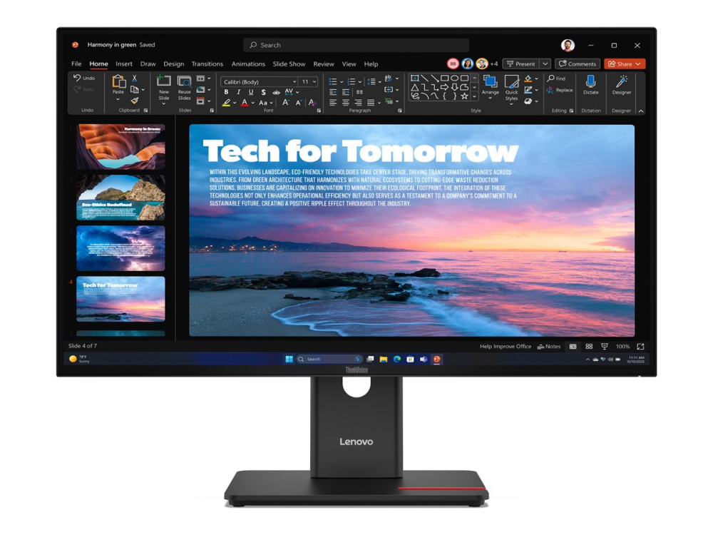 Lenovo ThinkVision T27qd-40 - Monitor LED - 27" - 2560 x 1440 QHD la 120 Hz - IPS - 350 cd/m² - 1500:1 - HDR10 - 4 ms - HDMI, DisplayPort, USB-C - negru eclipse [7]