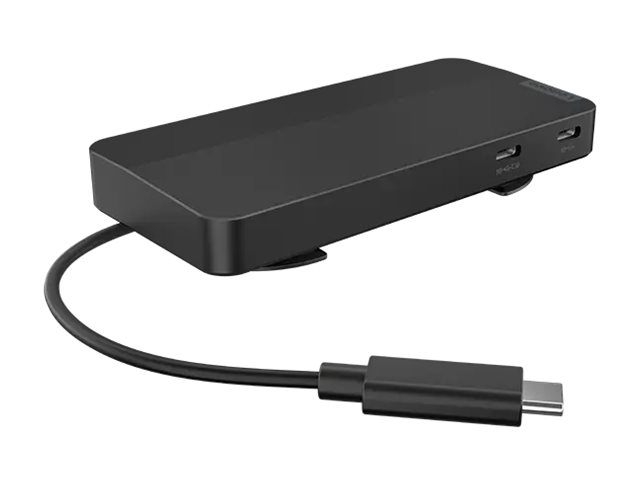 Stație de andocare de călătorie LENOVO USB-C cu ecran dual 1xHDMI2.1 1xDP1.4 1xUSB-A 2xUSB-C 1xRJ45 fără adaptor CA [2]