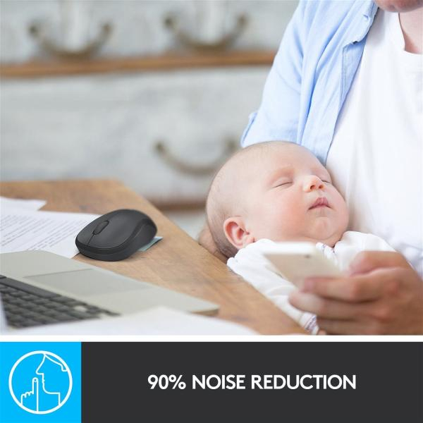 LOGITECH M220 Silent Mouse optical 3 buttons wireless 2.4 GHz USB wireless receiver charcoal [3]