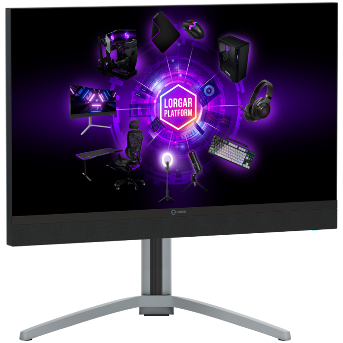 LORGAR 27MP1, UHD MiniLED Gaming Monitor Pro, 27'' (3840*2160) fast IPS flat monitor, black/milky grey [4]