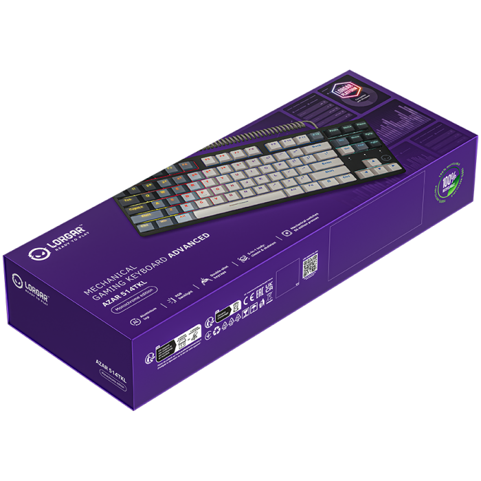 LORGAR Azar 514TKL, Wired RGB mechanical gaming keyboard, white, EN layout [9]