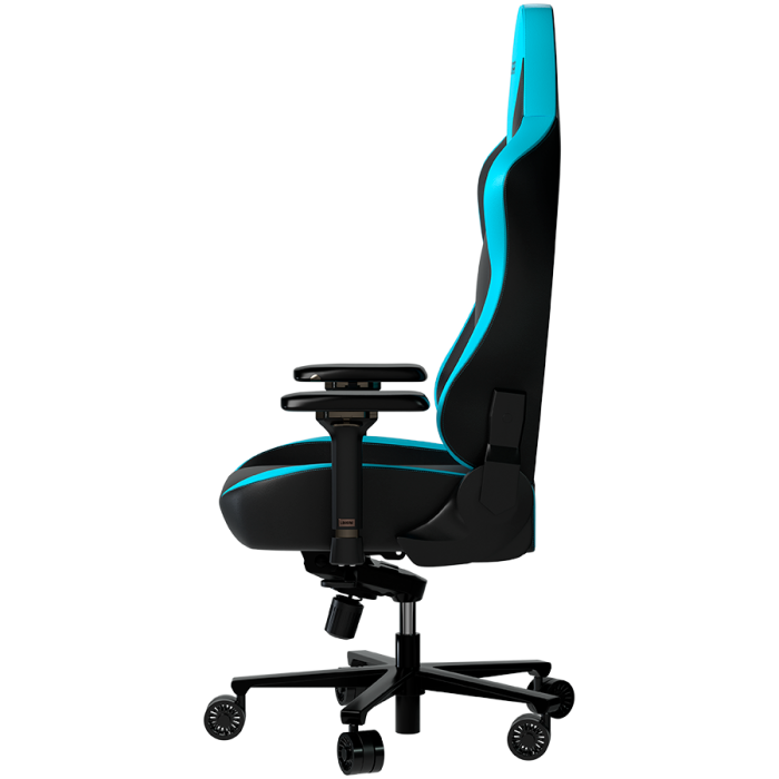 LORGAR Base 311, Gaming chair, PU eco-leather, 1.8 mm metal frame, multiblock mechanism, 4D armrests, 5 Star aluminium base, Class-4 gas lift, 75mm PU casters, Black + blue [5]