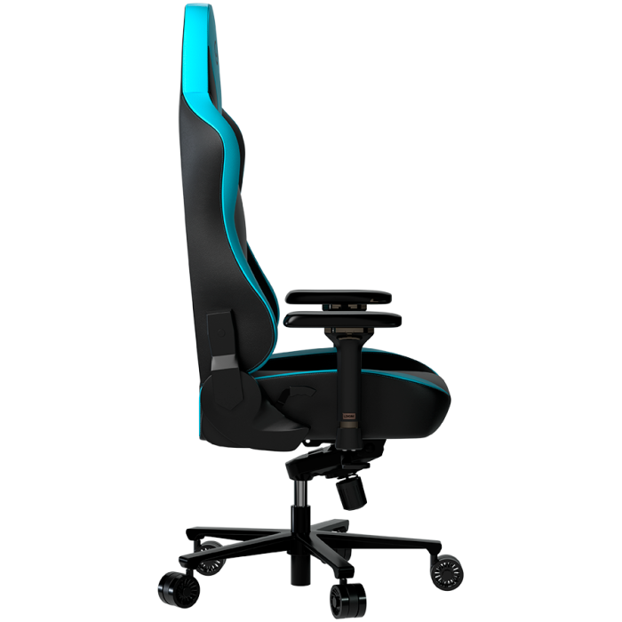 LORGAR Base 311, Gaming chair, PU eco-leather, 1.8 mm metal frame, multiblock mechanism, 4D armrests, 5 Star aluminium base, Class-4 gas lift, 75mm PU casters, Black + blue [3]
