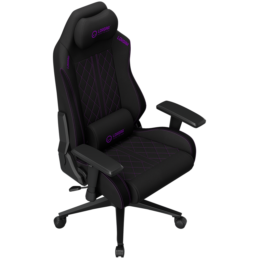 LORGAR CHA41, Ergonomic Gaming Chair Advanced, premium anti-stain fabric, Black/purple [14]