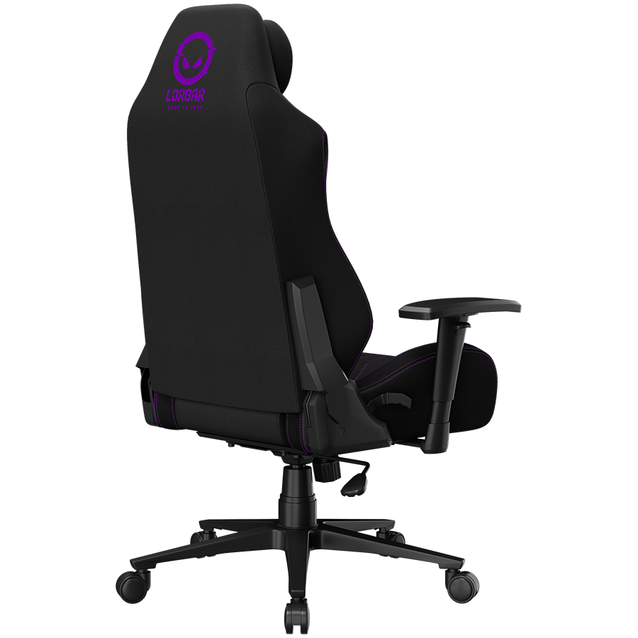 LORGAR CHA41, Ergonomic Gaming Chair Advanced, premium anti-stain fabric, Black/purple [13]