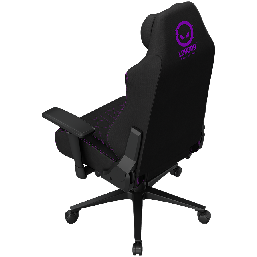 LORGAR CHA41, Ergonomic Gaming Chair Advanced, premium anti-stain fabric, Black/purple [8]