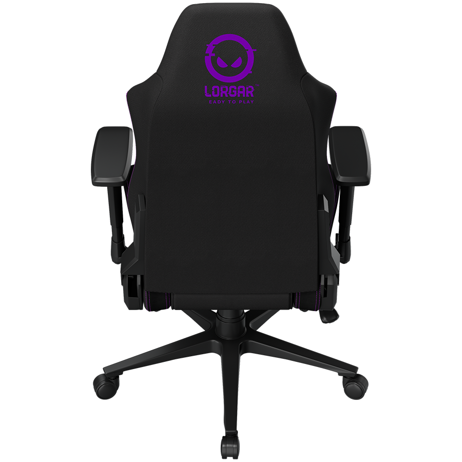 LORGAR CHA41, Ergonomic Gaming Chair Advanced, premium anti-stain fabric, Black/purple [10]