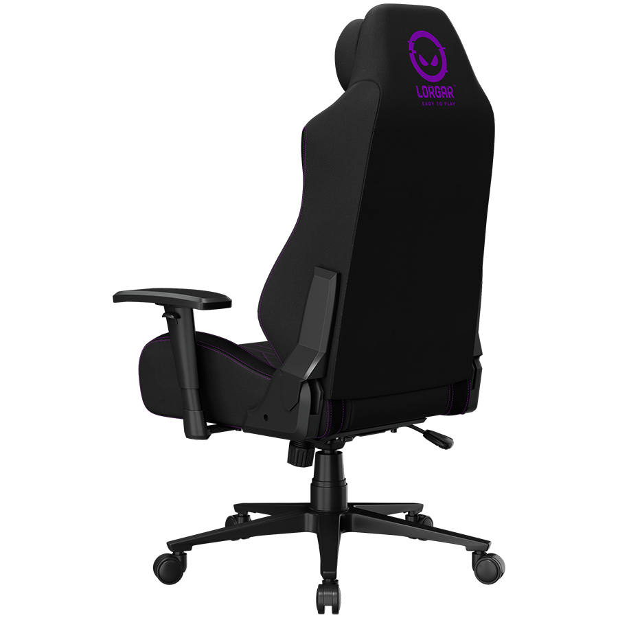 LORGAR CHA41, Ergonomic Gaming Chair Advanced, premium anti-stain fabric, Black/purple [7]