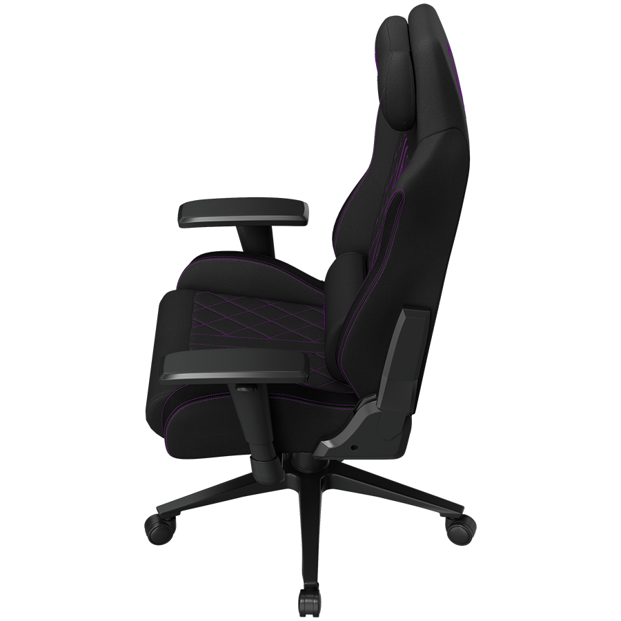 LORGAR CHA41, Ergonomic Gaming Chair Advanced, premium anti-stain fabric, Black/purple [5]