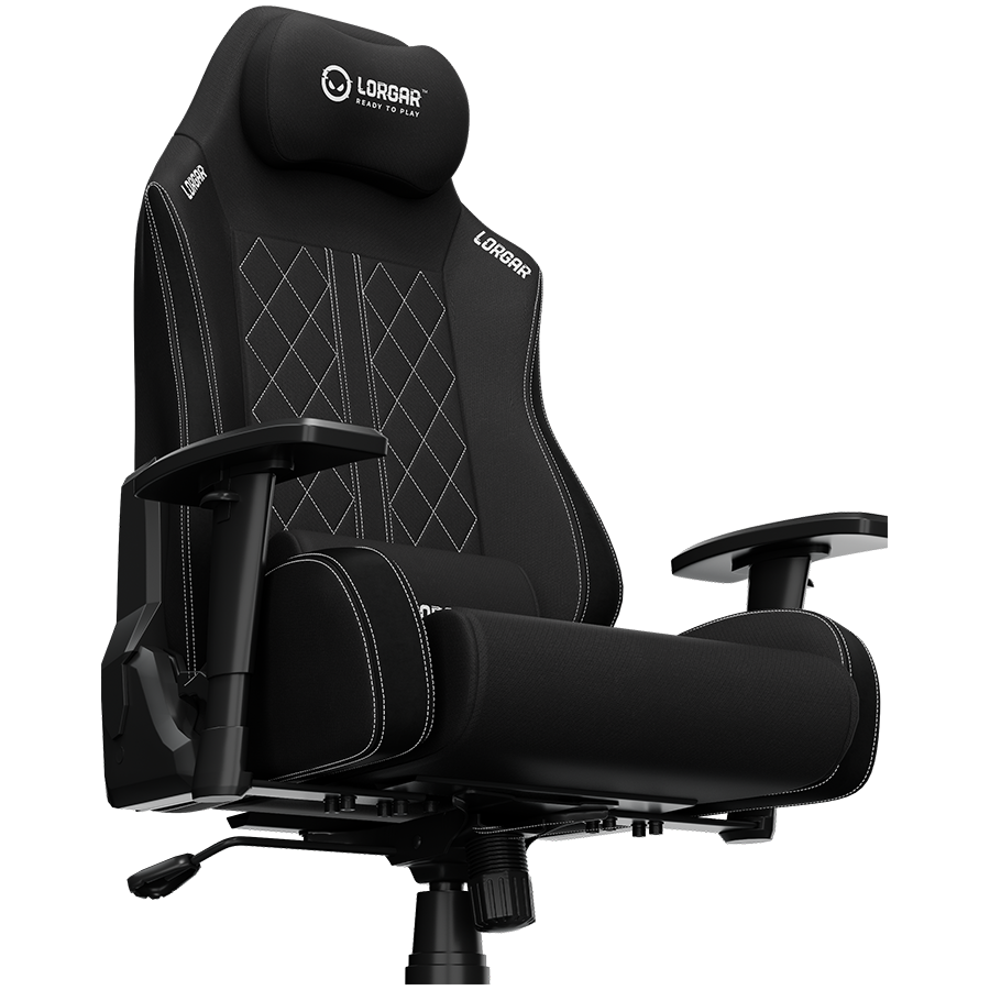 LORGAR CHA41, Ergonomic Gaming Chair Advanced, premium anti-stain fabric, Black/white [17]