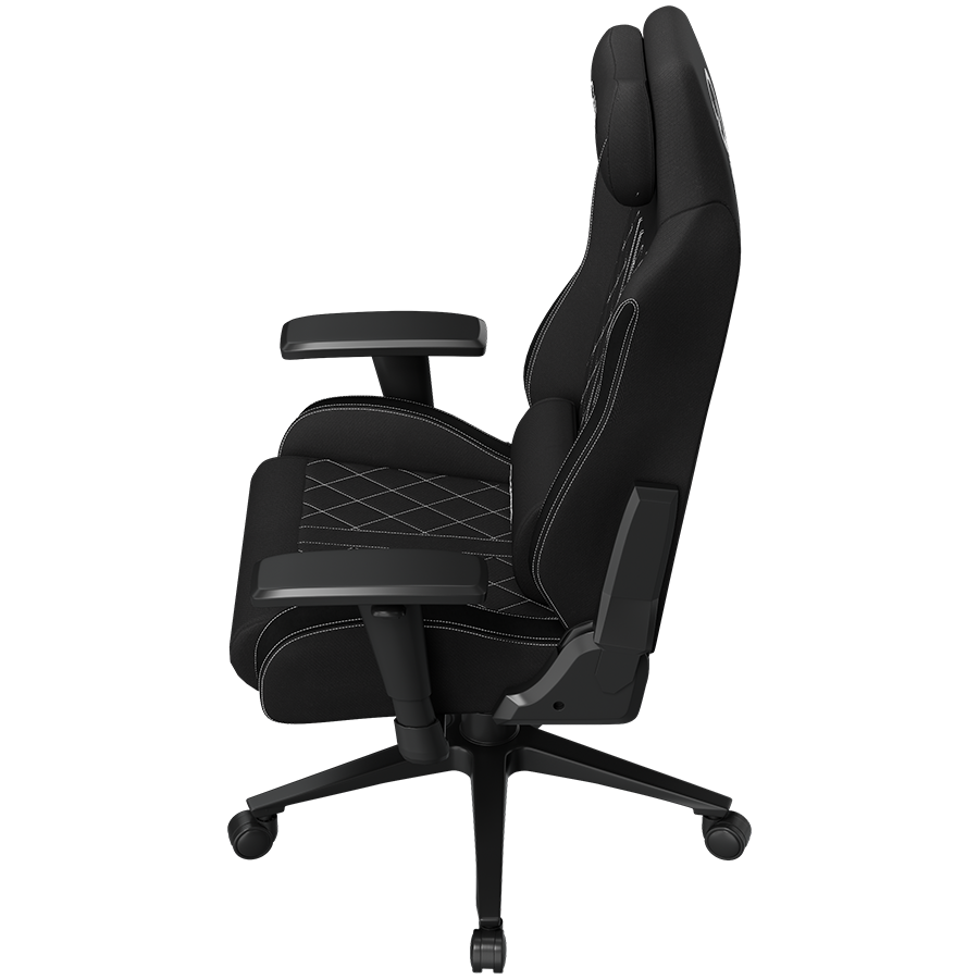 LORGAR CHA41, Ergonomic Gaming Chair Advanced, premium anti-stain fabric, Black/white [5]