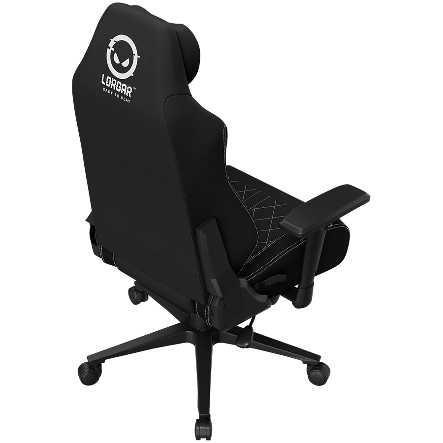 LORGAR CHA41, Ergonomic Gaming Chair Advanced, premium anti-stain fabric, Black/white [11]