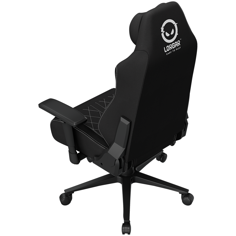 LORGAR CHA41, Ergonomic Gaming Chair Advanced, premium anti-stain fabric, Black/white [8]