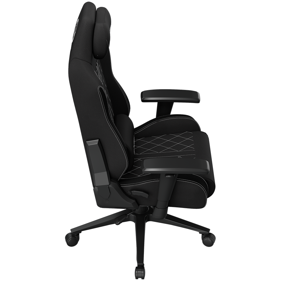 LORGAR CHA41, Ergonomic Gaming Chair Advanced, premium anti-stain fabric, Black/white [12]