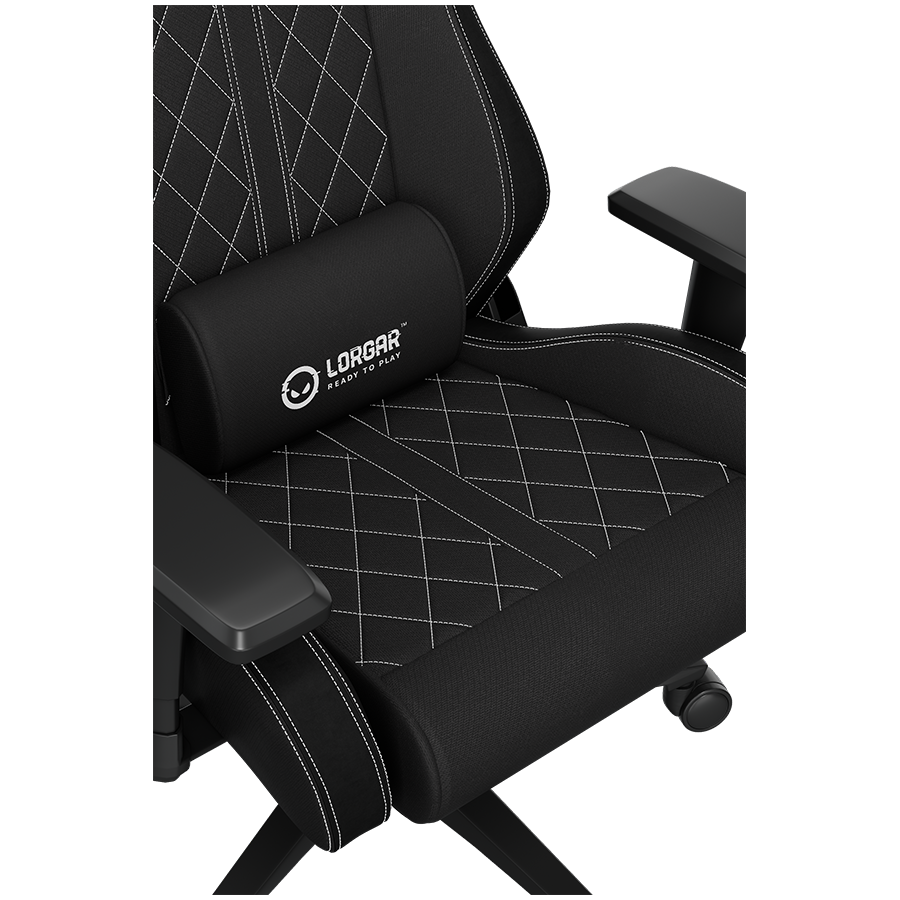 LORGAR CHA41, Ergonomic Gaming Chair Advanced, premium anti-stain fabric, Black/white [18]