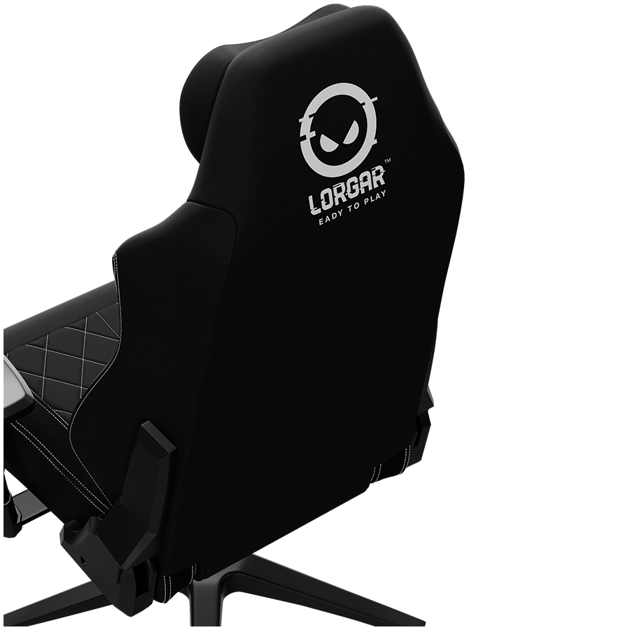 LORGAR CHA41, Ergonomic Gaming Chair Advanced, premium anti-stain fabric, Black/white [20]