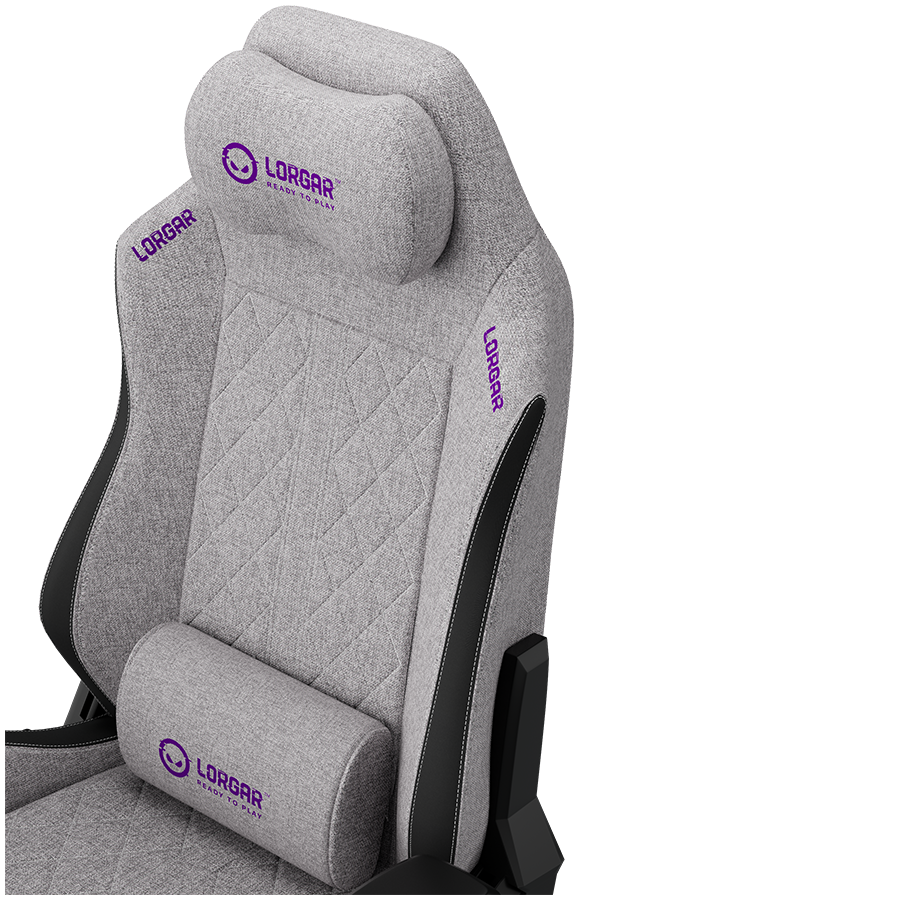LORGAR CHA41, Ergonomic Gaming Chair Advanced, premium anti-stain fabric, Grey [19]