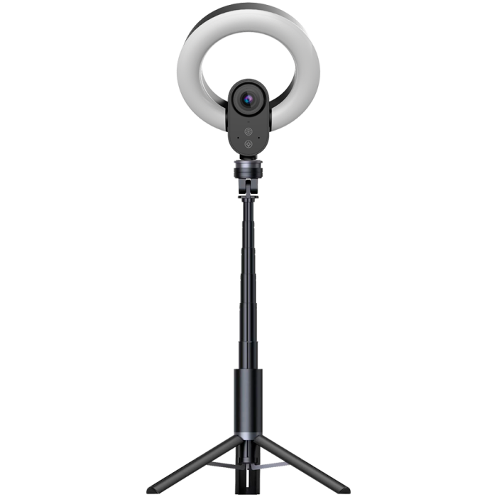 LORGAR Circulus 910, Streaming web camera, 5MP 2592X1944 max resolution, up to 60fps, 1/2.8", Sony STARVIS CMOS image sensor, full glass lens, 5.5'' built-in ring light (1700-14 000K), foldable tripod [4]