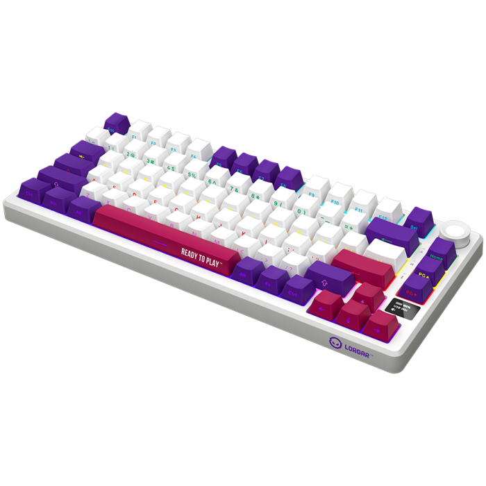 LORGAR KBP7075W, Wireless 75% Mechanical Gaming Keyboard Pro, White, EN layout [2]