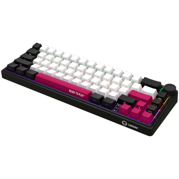 LORGAR KBP70MW, Wireless 65% Mechanical Gaming Keyboard Pro, Black/red, EN layout [2]