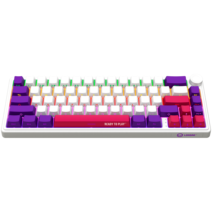 LORGAR KBP70MW, Wireless 65% Mechanical Gaming Keyboard Pro, White, EN layout [3]