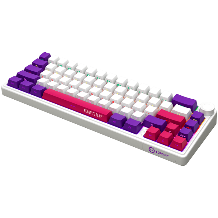 LORGAR KBP70MW, Wireless 65% Mechanical Gaming Keyboard Pro, White, EN layout [2]