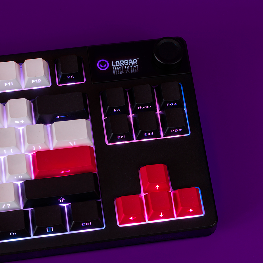 Tastatura mecanica de gaming wireless Lorgar KBP70TKLW, TKL, Black/Yellow, Layout EN [12]