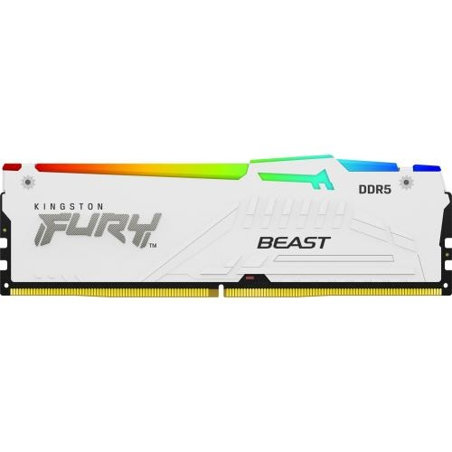 Memorie Kingston Fury Beast RGB White Intel XMP 3.0/AMD EXPO, 16GB, DDR5-6000MHz, CL36 [1]
