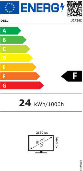 Monitor LED DELL UltraSharp U2724D QHD 27'', 2560x1440 , 16:9 , IPS LED backlit, AG, 3H coating , 2000:1, 350 cd/m2, 5 ms, 178/178, DP, HDMI, USB-Type C, height, pivot, tilt , swivel, VESA [7]