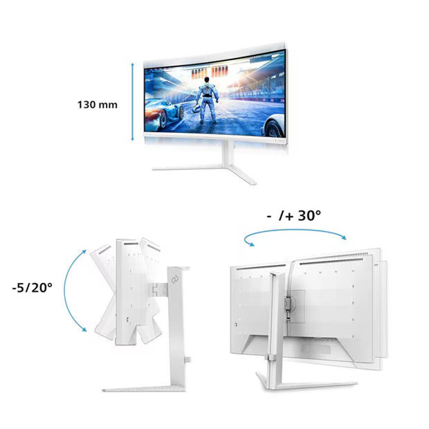 Monitor gaming curbat Philips Evnia 34M2C5601QA 34" UltraWide QHD Fast VA 200Hz 90W USB-C - PHILIPS [4]