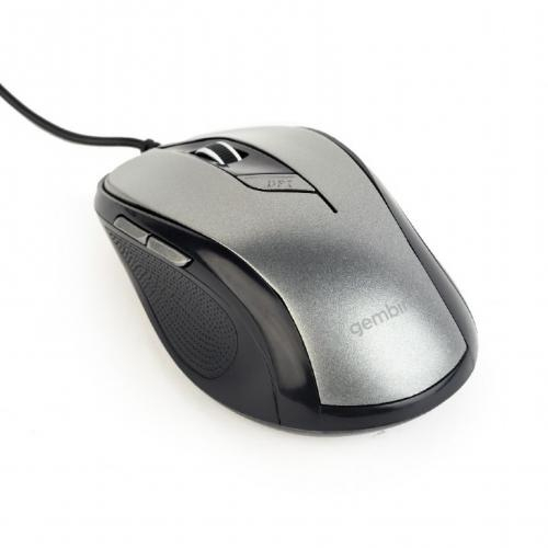 Mouse Optic Gembird MUS-6B-01-BG, USB, Black-Grey [2]