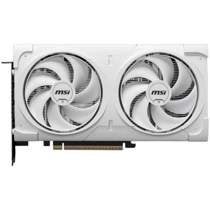 MSI Video Card NVIDIA GeForce RTX 5060 Ti 16G VENTUS 2X OC WHITE PLUS, 16GB GDDR7, 128-bit, 2602 MHz Boost, 4608 CUDA Cores, PCIe 5.0 (x8), 3x DP 2.1b, HDMI 2.1b, RAY TRACING, Dual Fan, 180W TDP, 8-pi [2]