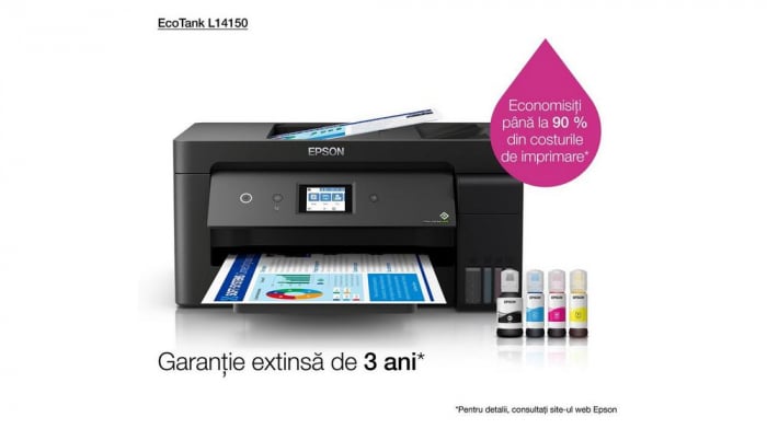 Imprimanta multifunctionala Epson EcoTank L14150, InkJet, Color, Format A3, Duplex, Fax, Retea, WiFi [3]