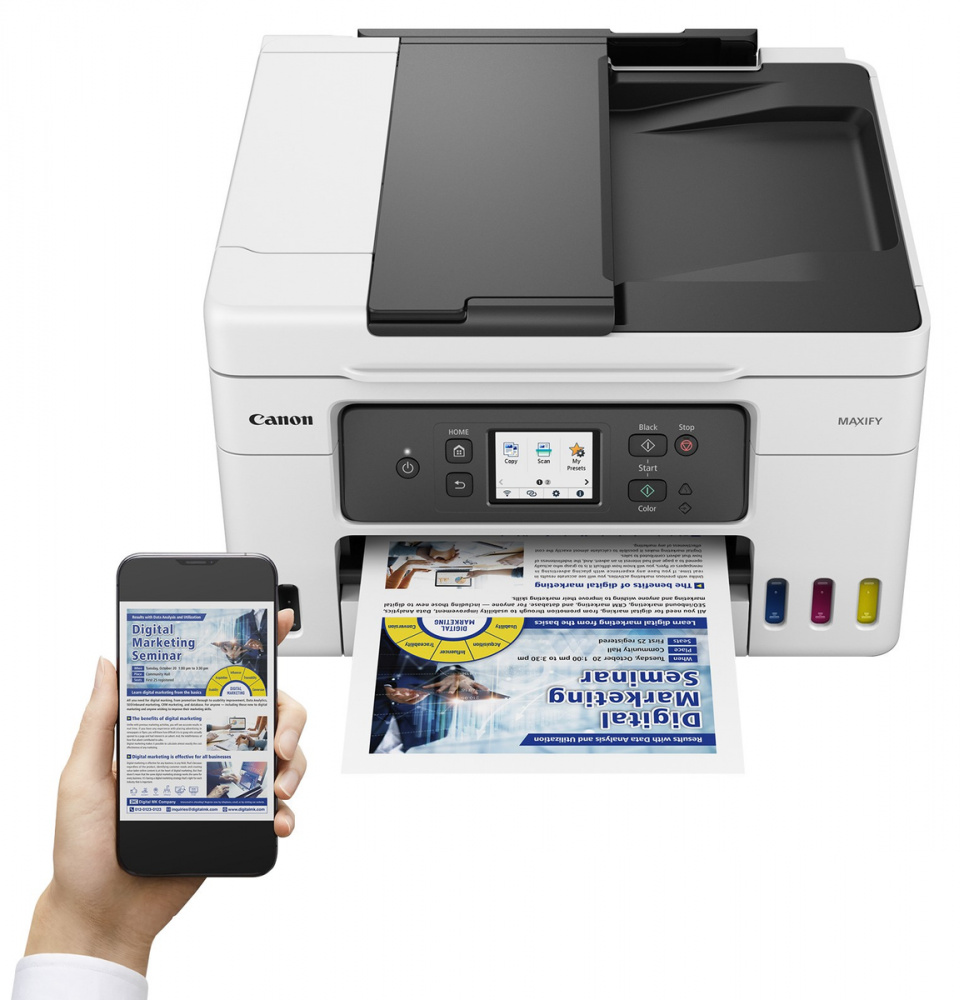Multifunctionala Canon Maxify GX4050 Alb, Inkjet, Color, A4 600 x 1200 DPI, USB, Wi-Fi [2]
