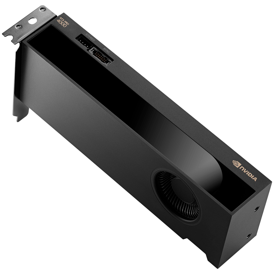 NVIDIA RTX 4000 PRO Blackwell PCI-Express x16 Gen 5.0, 11.2 x 24.1 cm, L FMHL Single Slot, 24 GB GDDR7 ECC 192-bit, 672 GB/s, 140W, LOW PROFILE [3]